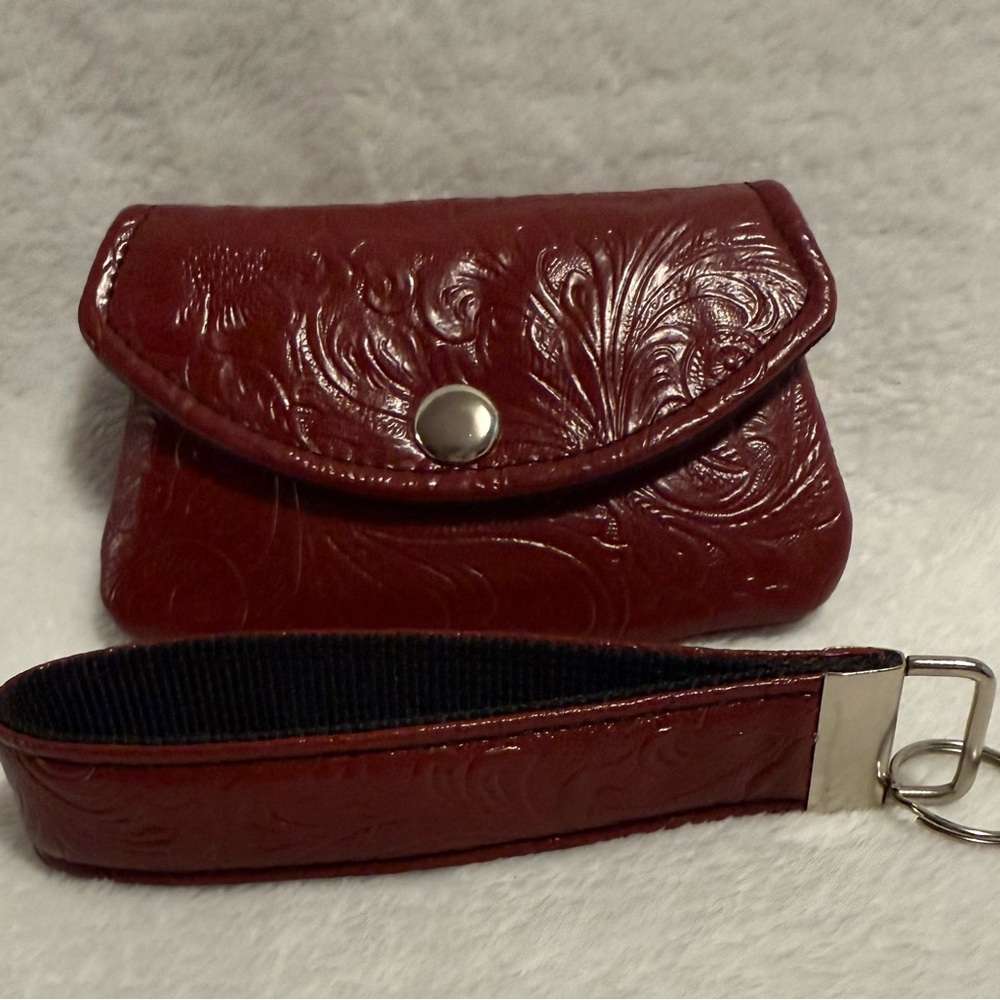 Ruby Croc Snap Card Holder
